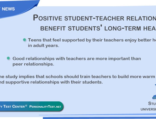 Positive student-teacher relationships benefit students' long-term health.